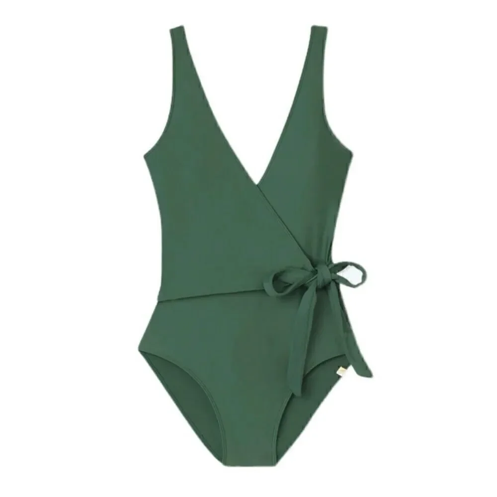 Summersalt Women’s Olive Green The Perfect Wrap One Piece Swimsuit